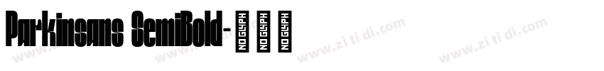 Parkinsans SemiBold字体转换